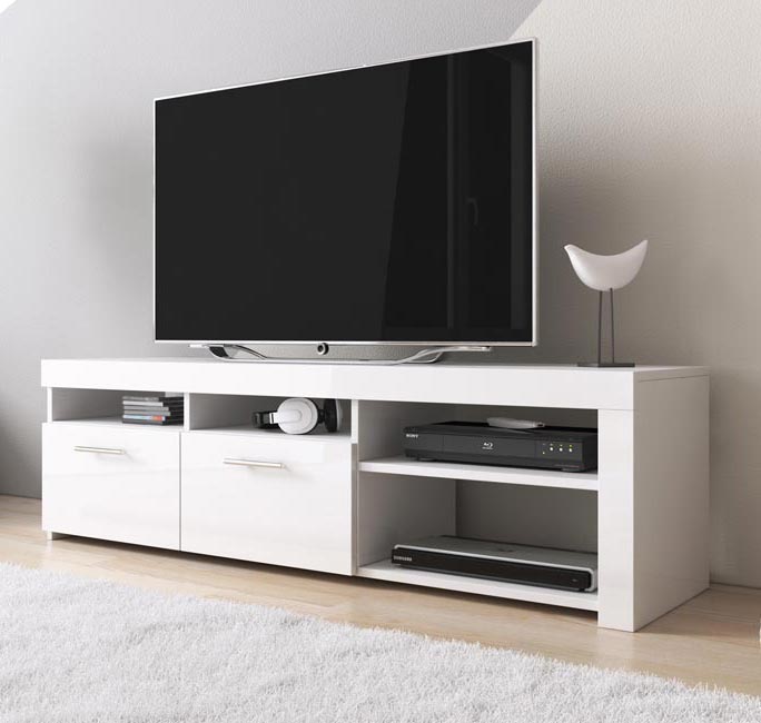 Mueble TV modelo Corina (140x40cm) color blanco